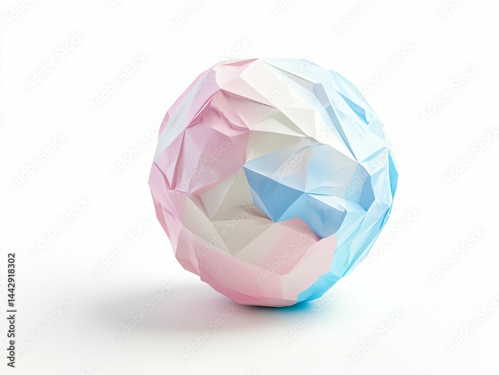 Pastel Polygonal Sphere Pastel Polygonal Sphere
