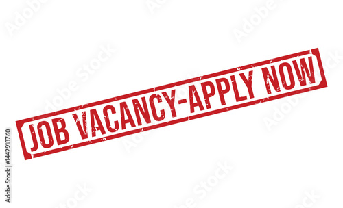 JOB VACANCY-APPLY NOW rubber stamp on white background. JOB VACANCY-APPLY NOW Stamp.