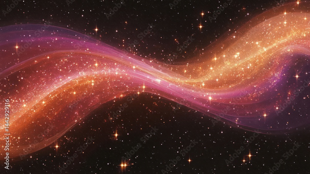 Obraz premium A vibrant cosmic swirl of colors and stars, evoking a sense of wonder and exploration.