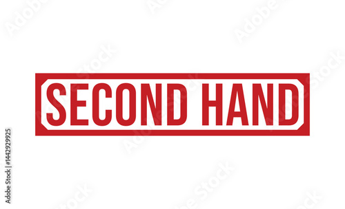SECOND HAND rubber stamp on white background. SECOND HAND Stamp.