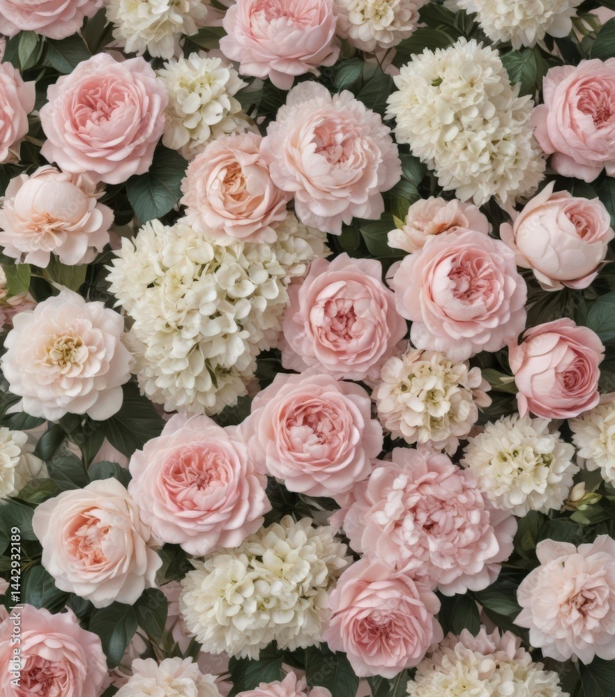 Delicate artificial floral wall Muted pastel pink roses, peonies and hydrangeas , home decor, vintage Delicate artificial floral wall Muted pastel pink roses, peonies and hydrangeas , home decor, vintage