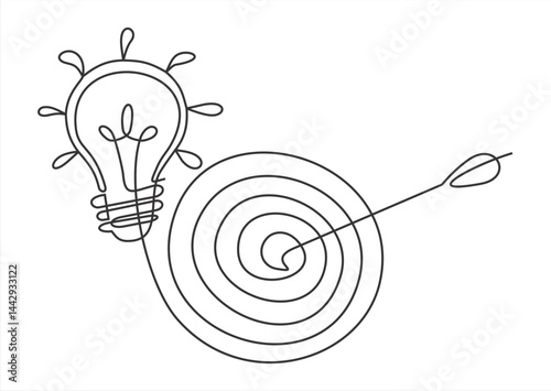 Target, bulb, innovation icon. Simple line, outline vector elements of innovations icons for ui and ux, website or mobile application. Editable stroke. 