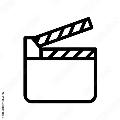 Clapperboard. Film Production, Movie Industry, Media Creation, Video Content, Cinematic Art, Filmmaking Graphic for Creative Projects