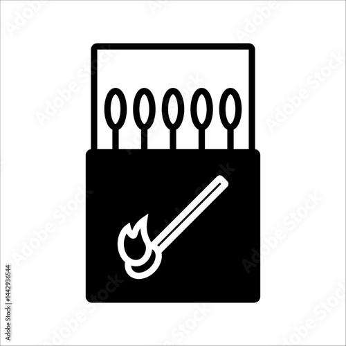 Open matchbox with matchsticks line icon. linear style sign for mobile concept and web design. Matches and Matchbox outline vector icon. Symbols, logo illustrations. Vector graphics