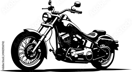 Classic Cruiser Motorcycle skull vector