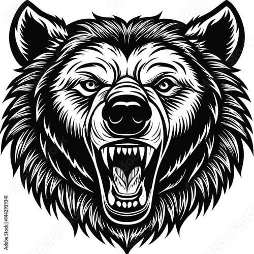 Angry Bear Head Graphic (1)