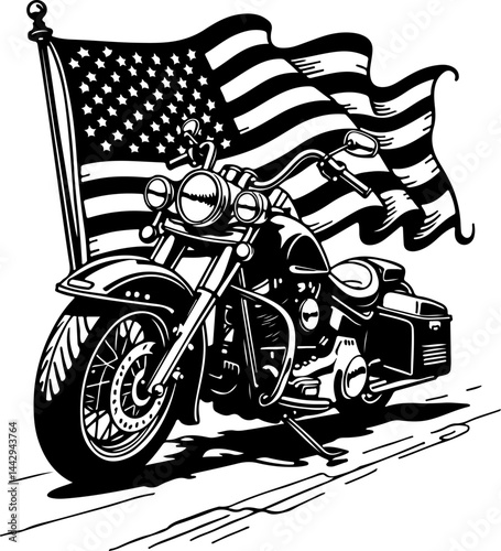 Classic Chopper Motorcycle Silhouettes Bundle vector