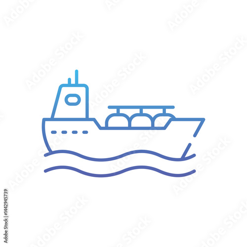 Gas Tanker Vector icon