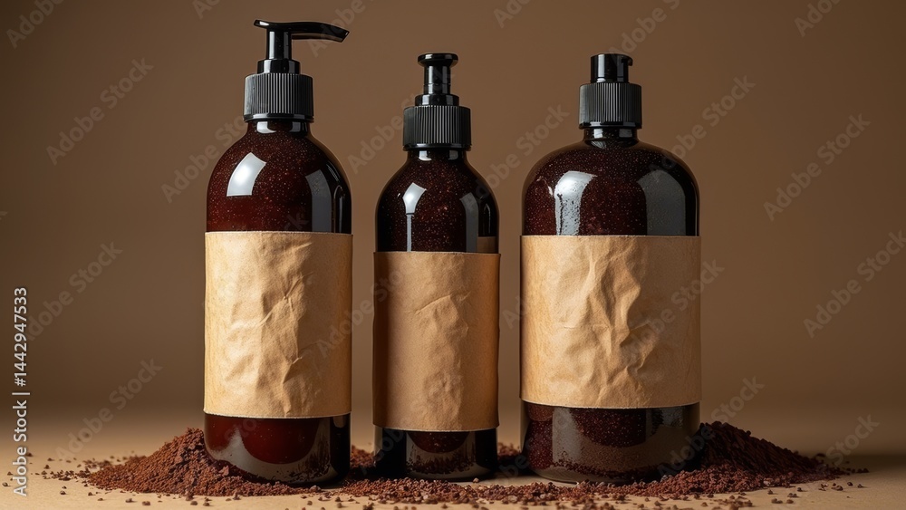 Naklejka premium A brown bottle full of technological sense