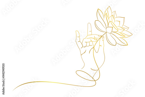 lotus flower vector illustration with hand drawn for vesak day background 7