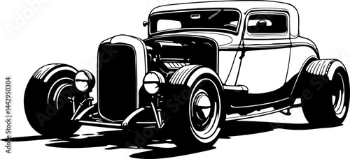 Classic Hot Rod Car Vector design