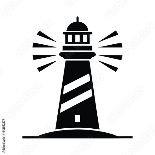 Lighthouse Tower Building Vector Illustration