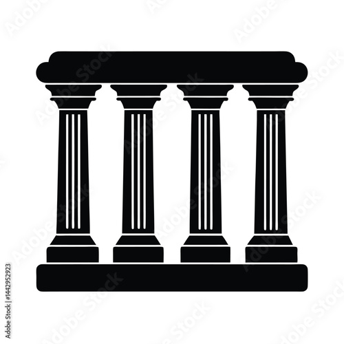 Ancient Column Icon Set in Detailed Vector Style