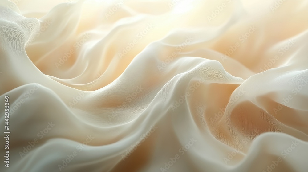 Ethereal waves of soft beige fabric textures and patterns Ethereal waves of soft beige fabric textures and patterns