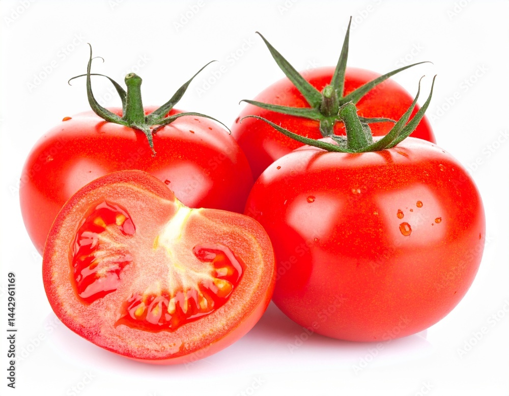 Tomatoes isolated on white. Tomatoes isolated on white.