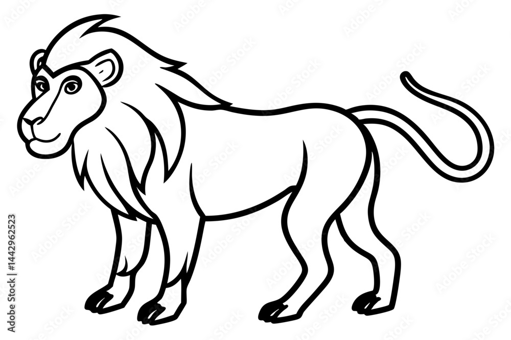 Mandrill Stylized Linework Mandrill Stylized Linework