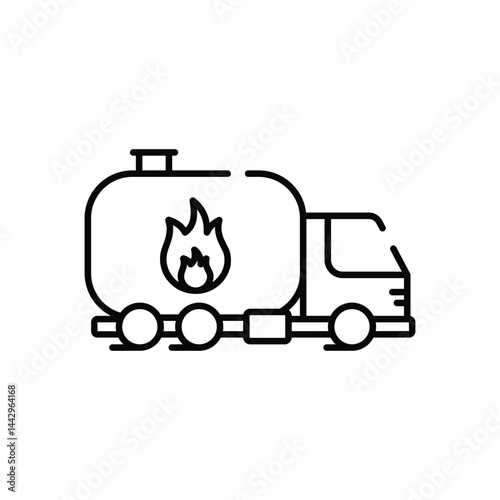 Gas Truck Vector icon