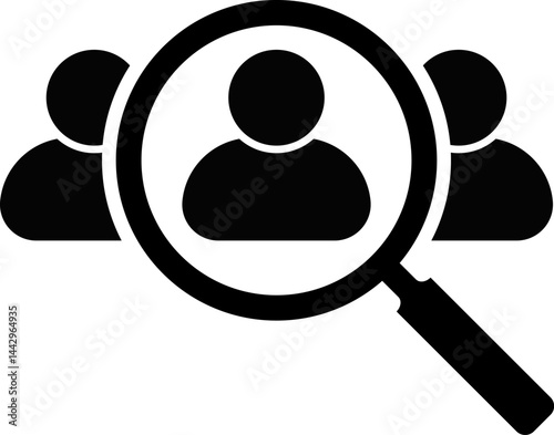 Search job icon. vacancy sign. hiring symbol. search people. Person avatar. Find user icons