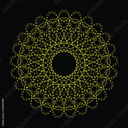 Ornamental frame in mandala style