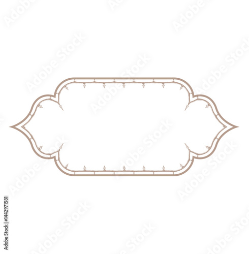 Eslimi Tazhib Iranian Art Design Text Box Floral Vector