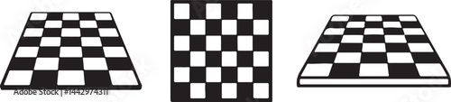 checkered on black