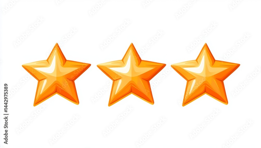 Obraz premium Three golden stars