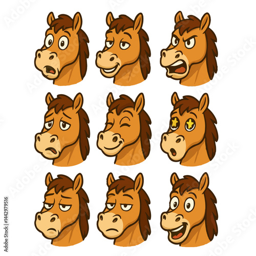 horse emotions icons set cartoon vector
vector set collection cartoon animals illustrations on white background
cartoon collection horse
collection of 9 cartoon animals