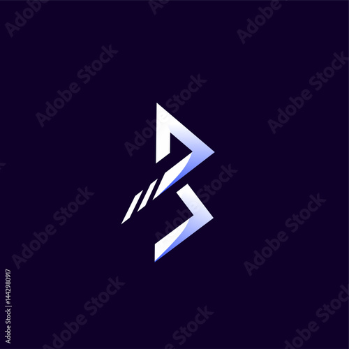 Free Download Letter B simple logo vector  - GFXLoad