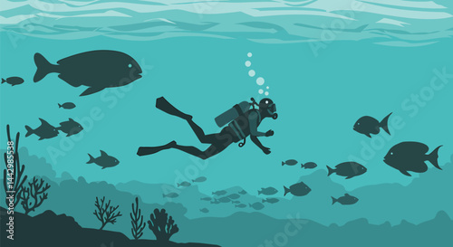 Scuba Diver Vector Art: Underwater Adventure