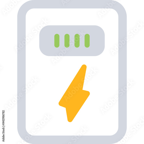 Portable Charger Flat Icon