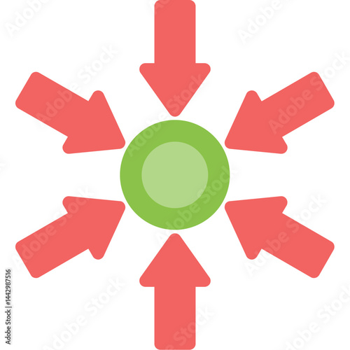 Process Simplification Flat Icon