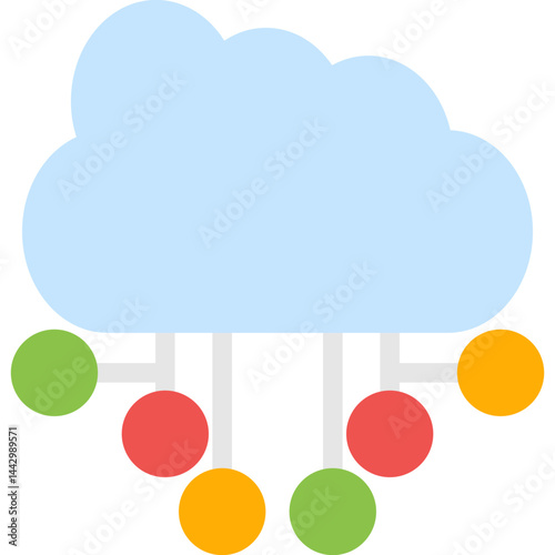 Cloud Computing Flat Icon