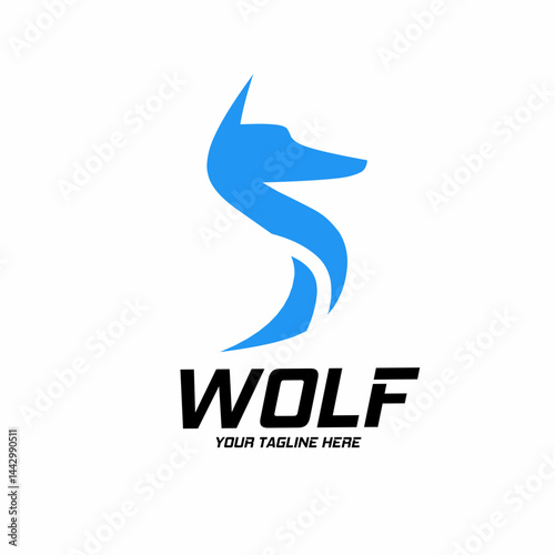 Wolf simple vector logo