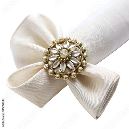 Napkin ring isolated on transparent background  photo