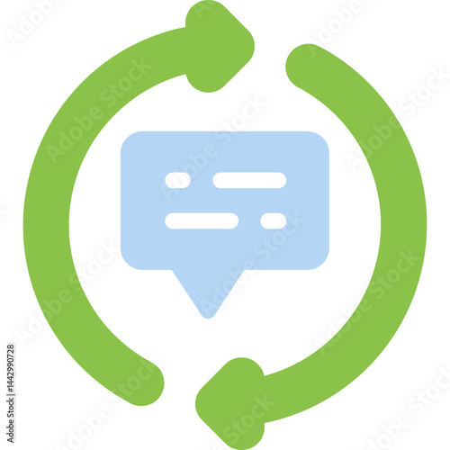 Feedback Loop Flat Icon