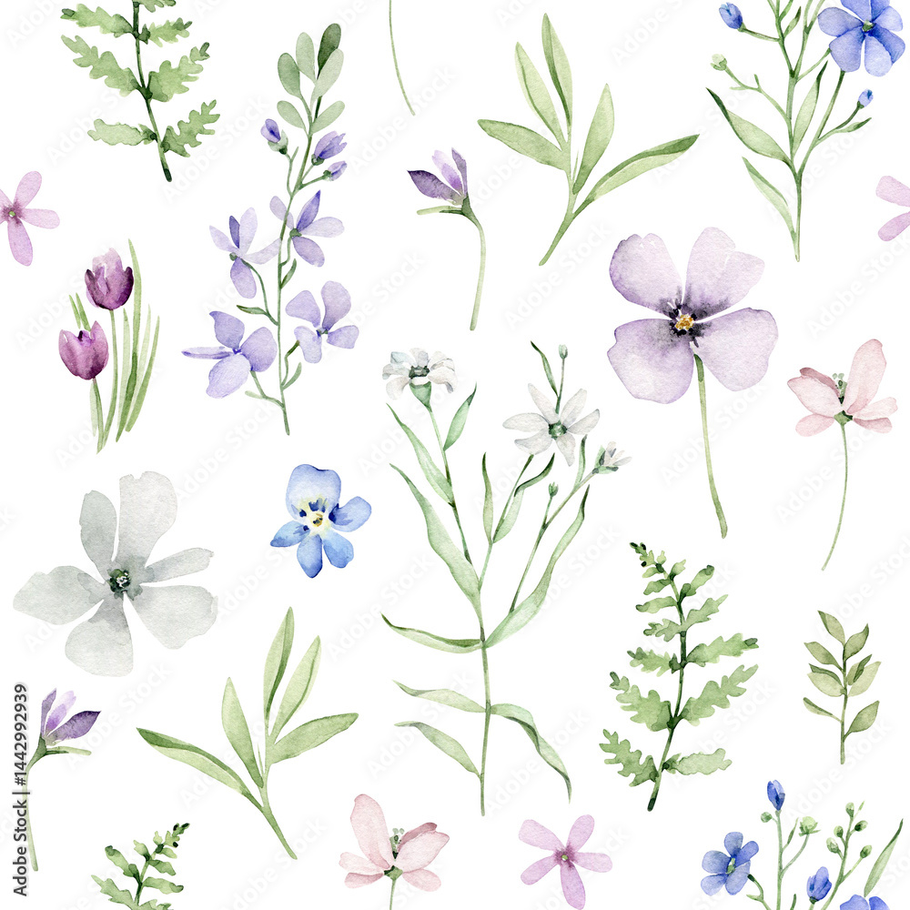 Fototapeta premium seamless pattern with flowers