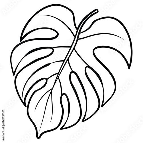 A collection of green tropical leaves in various shapes and sizes, including monstera, palm, and fern leaves, arranged in a seamless pattern on a white background.
