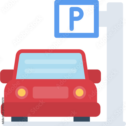 Parking Garage Flat Icon
