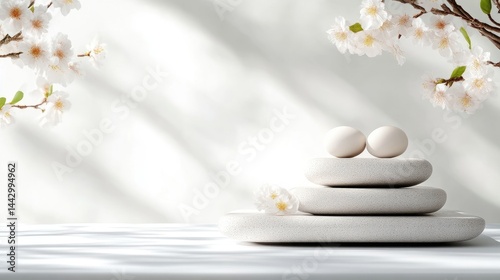 Calm, serene, spring-inspired display