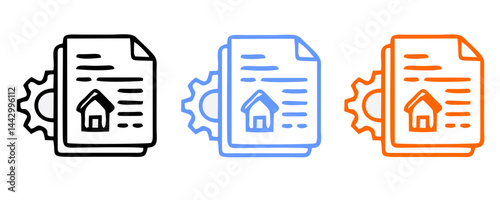 Asset Management icon set with decision making, company, document, client, investor, investment, bank account, wallet, property, digital asset icon. Simple handdrawn vector