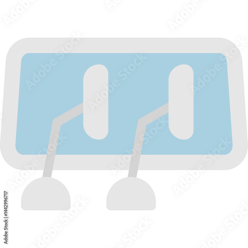 Windshield Wipers Flat Icon