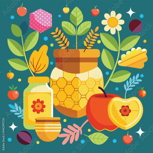 honey and flowers