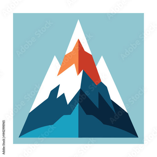 Abstract mountain peak minimal vector