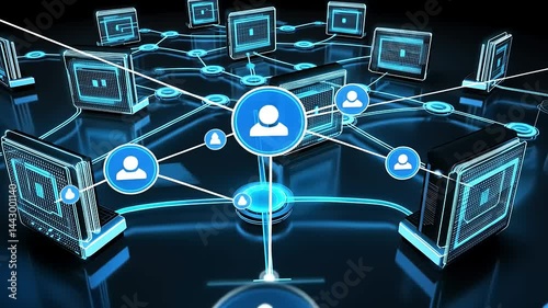 Network of interconnected digital devices and user profiles (1)