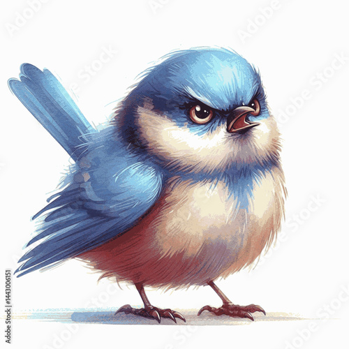 Stormwing Surge bird angry isolated watercolor vector illustration svg  