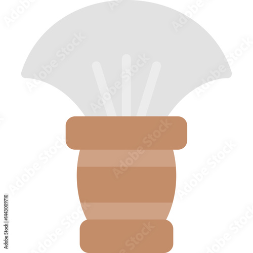 Neck Duster Brush Flat Icon