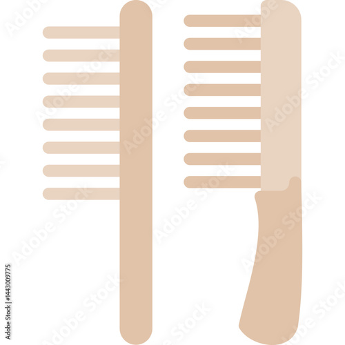 Hair Parting Comb Flat Icon