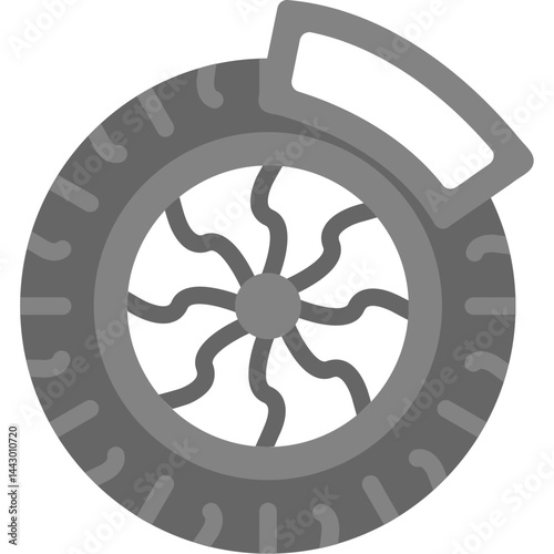 Brake Disc Flat Icon