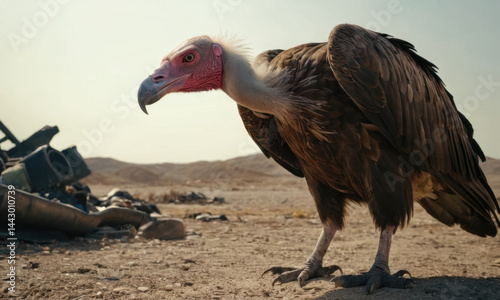 A large bird standing on top of a dirt field