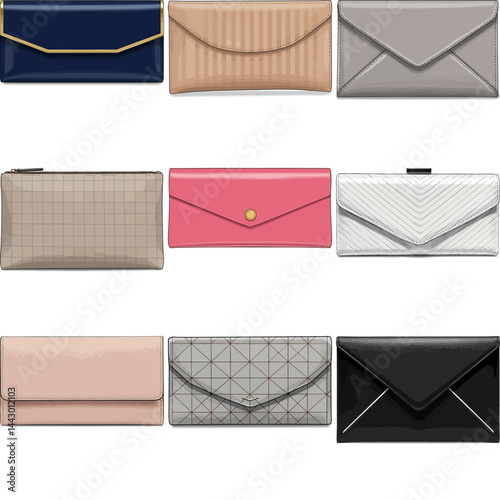 minimal design clutch bag image set